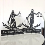 Avukat Masaüstü İsimlik Metal Masa İsimlik - Görsel 2